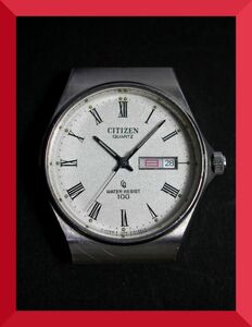 シチズン CITIZEN クォーツ 3針 デイデイト 4-212037 TA 男性用 メンズ 腕時計 W730