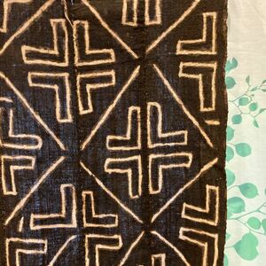 ハンドクラフト マリ共和国 泥染 マルチカバー マッドクロス ボゴランフィニ ブラック系 アフリカ 布 雑貨