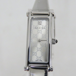 Ts777351 グッチ 腕時計 1500L SS シルバー文字盤 レディース GUCCI 超美品