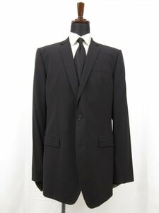 HH美品 【DOLCE&GABBANA ドルチェアンドガッバーナ】 ストレッチ 2ボタン ジャケット (メンズ) size54 ブラック 無地 伊製 ■28MJ8734■