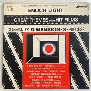 イノック・ライト (Enoch Light and his orchestra) Great Themes From Hit Films 米盤LP Command RS 871 SD 見開き STEREO
