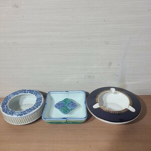 ＫＯＫＵＲＡ　ＷＡＲＥ 灰皿 東洋陶器 昭和レトロ すかし編み 染付 有田焼 アンティーク まとめ