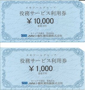 ★メモワールグループ　役務サービス利用券　10,000円券×5　1,000円券×4　54,000円分セット　有効期限なし★