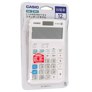 CASIO W税率電卓 12桁 ジャストタイプ JW-200TC-N [管理:1100042476]