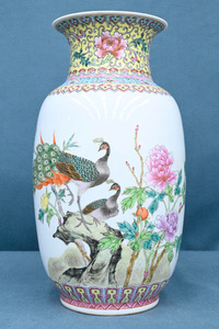 QL17 中国美術 景徳鎮 飾壺 飾り壺 壷 ツボ 置物 飾り物 花瓶 花器