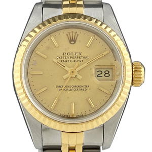 ロレックス ROLEX デイトジャスト 69173 腕時計 SS YG 自動巻き シャンパンゴールド レディース 【中古】