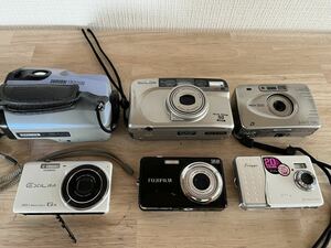 ●1円スタート カメラ6点まとめ CASIO FUJIFILM HITACHI MINOLTA KYOCERA デジカメ フィルムカメラ デジタルカメラ EXILIM FINEPIX 