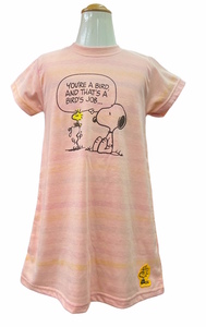 ★即決★新品タグ付 ピーナッツ PEANUTS スヌーピー 女児★子供 ワッペン 天竺 ワンピース★110cm 5-6才 ￥1650★ポイント消化にも