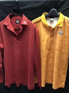 【美品】ゴルフウェア　2着　セット　FJ　Kissmark　Lサイズ　長袖　半袖　シャツ　メンズ　ファッション　スポーツウェア