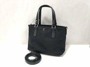 ★ kate spade ケイトスペード 2WAY ハンドバッグ ショルダーバック クロスボディ ブラック 中古★004082