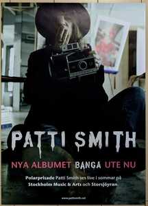 Patti Smith-Nya Albumet Banga Ute Nu★スウェーデン・プロモ・ポスター