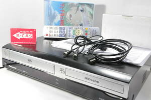 ★極上美品★地デジ２番組同時録画 パナソニック DMR-XW200V VHS⇔DVD⇔HDD ダビOKビデオデッキ！説明書 リモ付 ダビ動作写真有♪