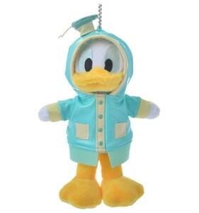 [新品]キーホルダー　Disneyディズニー　レインコートを着たDonald Duckドナルドダック ぬいぐるみキーチェーン　Rain Styleレインスタイル
