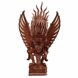 ガルーダの木彫り 100cm 木製スワール無垢材 MADE M作 アジアン雑貨 バリ雑貨 ガルーダの置物 1m 080184