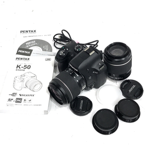 1円 PENTAX K-50 SMC PENTAX-DAL 1:3.5-5.6 18-55mm AL WR 1:4-5.6 50-200mm ED WR デジタル一眼レフ カメラ