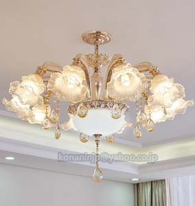 美品 豪華 ヨーロッパスタイルシャンデリア 水晶シャンデリア 居間ランプ レストランシャンデリア ベッドルーム 天井吊り型照明 10灯 