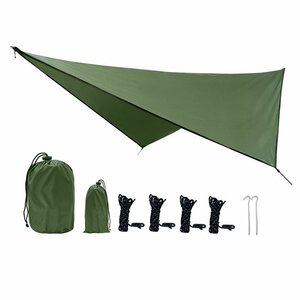 ひし形 天幕 タープ キャンプテント サンシェルター 軽量 携帯やすい PUコーティング 紫外線カット 防水 難燃性素材
