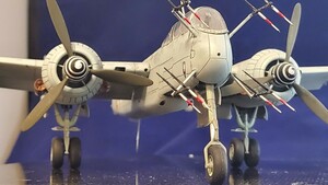 完成品 　タミヤ　1/48　He219　ハインケル　ウーフー　夜間迎撃戦闘機