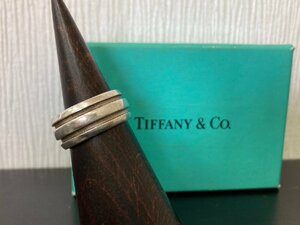 ●TIFFANY&Co. ティファニー SV925 グルーブド ダブル リング 指輪 シルバー925 13号●