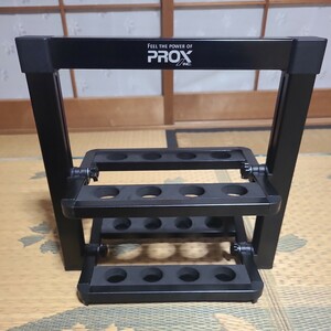 プロックス アルミ8 ロッドスタンド ミニ ブラック PROX ALUMI8 FOLDING ROD STAND MINI