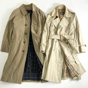 d25 2点まとめ セット売り BURBERRY PRORSUM バーバリー トレンチコート ノバチェック ライナー付 英国製 メンズ 紳士服