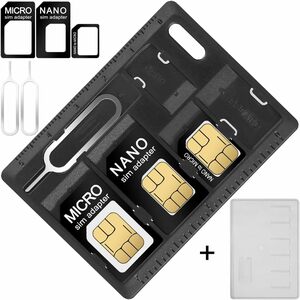 ★★SIMカード & MicroSD ホルダー 2 リリースピン AFUNTA 2パック カード収納ケース マイクロ ナノ Micro-SD メモリー 2つ SIM用交換ピン