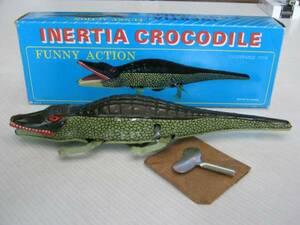 【INERTIA　CROCODILE　ワニのブリキ（ゼンマイ）】箱付