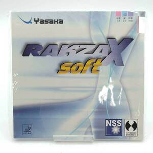 【中古・未使用品】ヤサカ ラクザ X ソフト 卓球ラバー RAKZA X SOFT 赤 2.0 厚 B-83 Yasaka