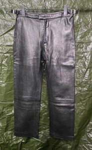 AW1998 GUCCI BY TOM FORD LEATHER TROUSERS グッチ トムフォード レザー パンツ 