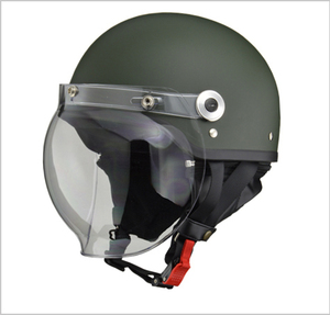 ハーフヘルメット　 CROSS CR-760　マットグリーン　フリー(57～60cm未満)サイズ　CROSS CR-760 MTGR リード工業