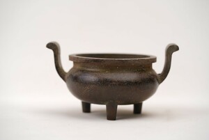 【積古】中国 古美術 銅製 香炉 古銅製 宣徳 古美術 香道具 仏具 時代物 唐物 古銅