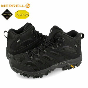 2.2万★23年製 超美品 MERRELL MOAB 3 SYNTHETIC MID GORETEX 防水トレッキングシューズ メレル モアブ 3 ゴアテックス VIBRAM 26cm 黒