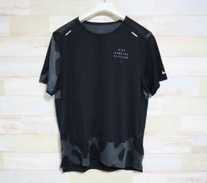 新品 Lサイズ NIKE ナイキ DRI-FIT ランニング　ディビジョン　ショートスリーブシャツ　半袖シャツ　Running Division ブラック　黒