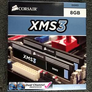 【中古】DDR3メモリ 8GB(4GB2枚組) Corsair XMS3 CMX8GX3M2A2000C9 [DDR3-2000 PC3-16000]