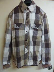 ナンバーナイン ジョージ期 オリジナル ブロックチェック ネルシャツ ベージュ系 サイズ2