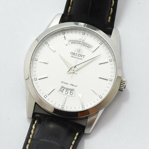 1円 可動品 腕時計 オリエント ORIENT EV0S-C0-A 機械式 自動巻 メンズ ホワイト 同梱不可