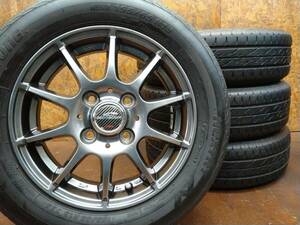 ★SCHNEIDER STAG + BRIDGESTONE NEXTRY 155/65R13 4本セット[ムーヴ ルークス ライフ ゼスト アルト ワゴンR パレット MRワゴン 軽自動車]