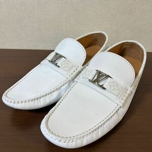 LOUIS VUITTON ルイヴィトン ホッケンハイムライン ドライビングシューズ ローファー size 7 1/2 ホワイト