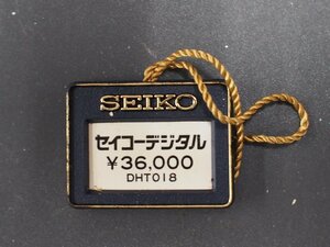 セイコー SEIKO オールド デジタルクォーツ 腕時計用 新品販売時 展示タグ プラタグ 品番: DHT018 cal: A158