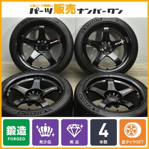 【超希少 鍛造】NISMO LM-GT4 OMORI FACTORY SPEC ステッカーロゴver 18in 9.5J +12 PCD114.3 ミシュラン 265/35ZR18 R33 R34 GTR RAYS製