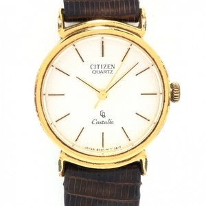 CITIZEN(シチズン) 腕時計 カスタリア 4‐850459 S レディース 革ベルト/社外ベルト 白