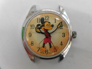 □　ミッキーマウス　手巻き　スイスムーブメント　ボーイス　腕時計　稼働/ジャンク　□
