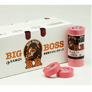 BB ビッグボス ピンク 50mm幅×18M 20巻(１箱) カモイ マスキングテープ 車両塗装用