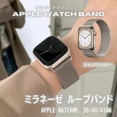 Apple Watch ミラネーゼループ 3840 バンド シャンパン R26n