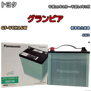 国産 バッテリー パナソニック circla(サークラ) トヨタ グランビア GF-VCH16W 平成11年8月～平成14年5月 N-80D23RCR