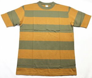 Warehouse (ウエアハウス) Lot 4071 - 3INCHES BORDER TEE / 3インチボーダーTシャツ 未使用品 マスタード × グリーン size M