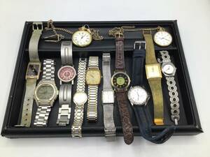 【10273-1】時計おまとめ12点セット　ジャンク品　CASIO SEIKO LouisDior　腕時計　懐中時計