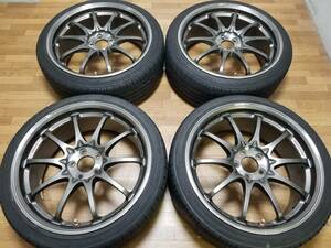 【美品】18インチ 8J +48 PCD100 RAYS CE28SL STI BRZ 86 レガシィ インプレッサ プリウス カローラ ポロ GTI CT200h CE28 RE30 ZE40 TE37