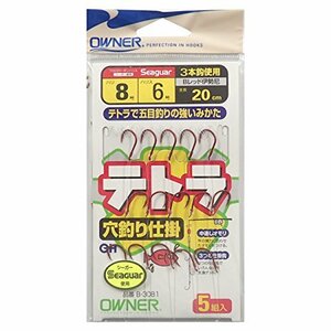 OWNER(オーナー) 仕掛け テトラ穴釣仕掛 3本 テトラ伊勢尼 8-6号 6号 20cm B-3081