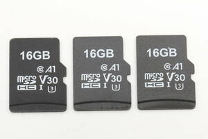 16GB A1 microSDHCカード V30　●3枚セット●